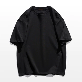 เสื้อยืดสีพื้น ผ้าฝ้าย 100% เหมาะสำหรับสาวอวบ เสื้อยืดคอกลมแขนสั้น oversize เนื้อนุ่ม ใส่สบาย ใส่แล้วดูผอม YG0