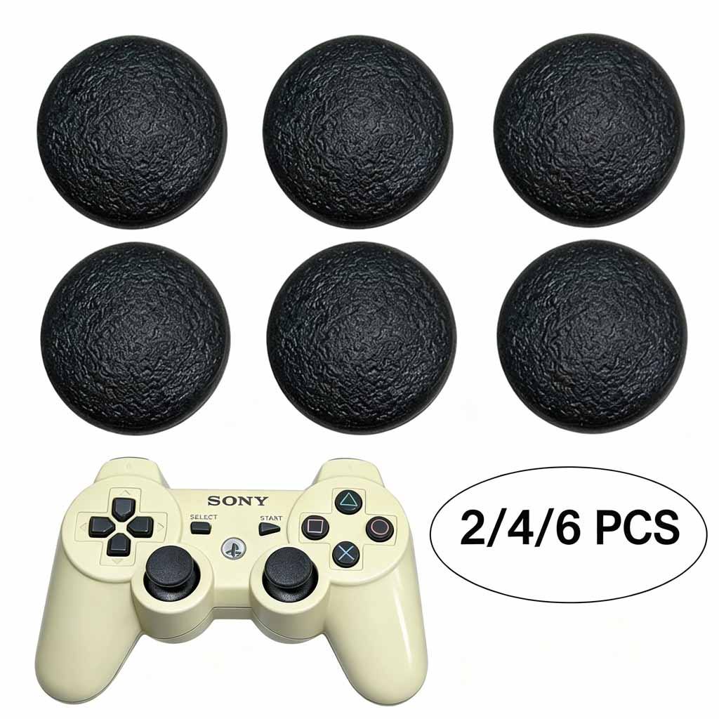 [2/4/6 ชิ้น] PS3 เปลี่ยนหมวก Thumb Grips, PS3 Controller ปุ่ม Stick ครอบคลุม, 3D Analog Cap Skin Replacement Part อุปกรณ์ซ่อม