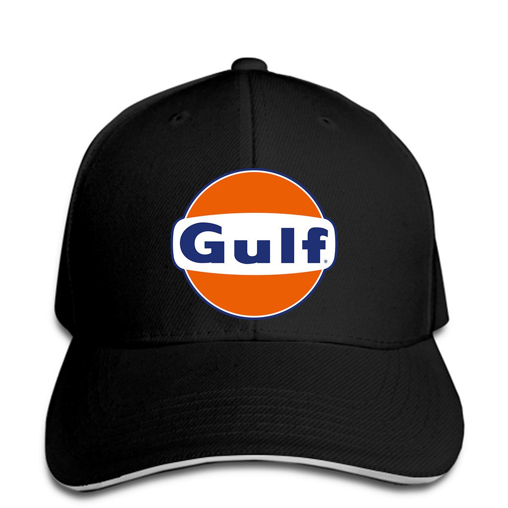ใหม่ผู้ชายแฟชั่นส่วนลดผู้ชายเบสบอลหมวก Gulf Oil Wikipedia Moto กีฬา Racing โลโก้มอเตอร์ Racing โลโก้