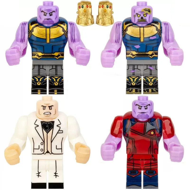 CR009-012 RT062 Super Hero Marvel Thanos Kingpin Blob Building Blocks Mini Action Figure อิฐของเล่น