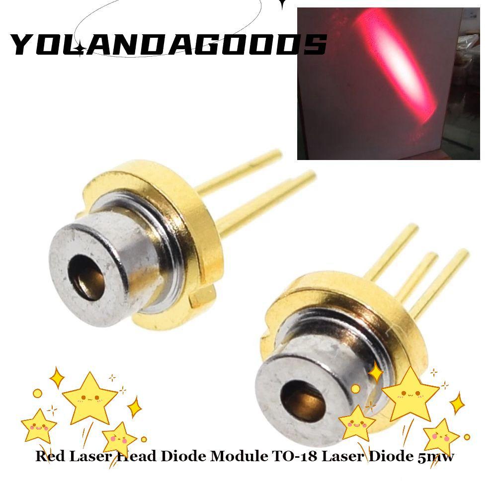 YOLA 1/2/5/10 ชิ้นหัวเลเซอร์สีแดง 5mw 650nm 2.2V การเผาไหม้กําลังสูงอินฟราเรด