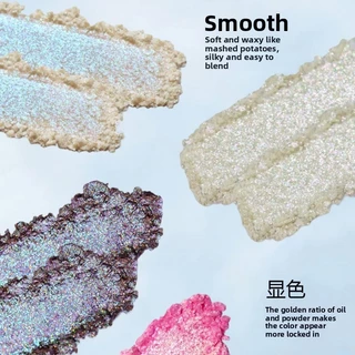 Sheen effect Optical Chameleon Series Highlight Eye Shadow Monochrome Exploding Glitter Piece Pearlescent Gradient Color Reendering Easy To Color Eye Shadow