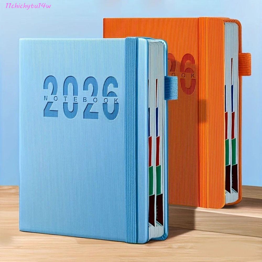CHICHYTU14W a5 สมุดบันทึกวางแผนวาระทนต่อการสึกหรอ 12 เดือน 2026 Schedule Planner Notepad, จดบันทึกภา
