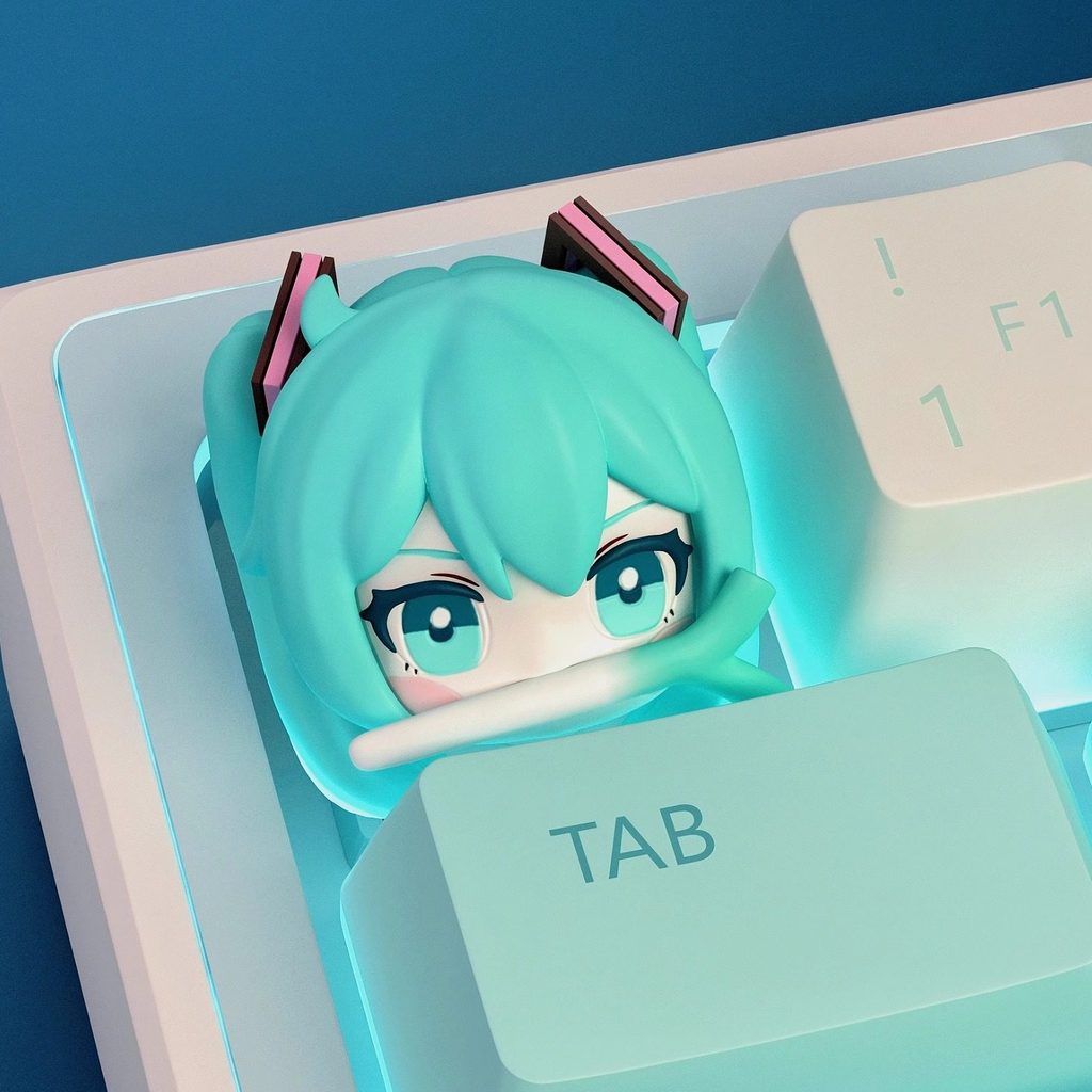 keycap ไทย keycap Hatsune Miku Keycap fufuVOCALOID Keycap การ์ตูนเรซิ่น Keycap ที่ไม่ซ้ํากันสามมิติ 