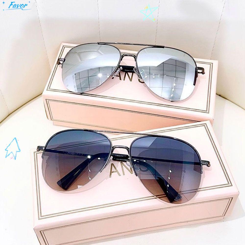 แว่นตากันแดด FAVOR Pilot Sun กรอบใหญ่, Vintage UV400 Protection ใช้งานได้ทั้งการขี่จักรยานและขับรถ สำหรับทั้งผู้หญิงและผู้ชาย