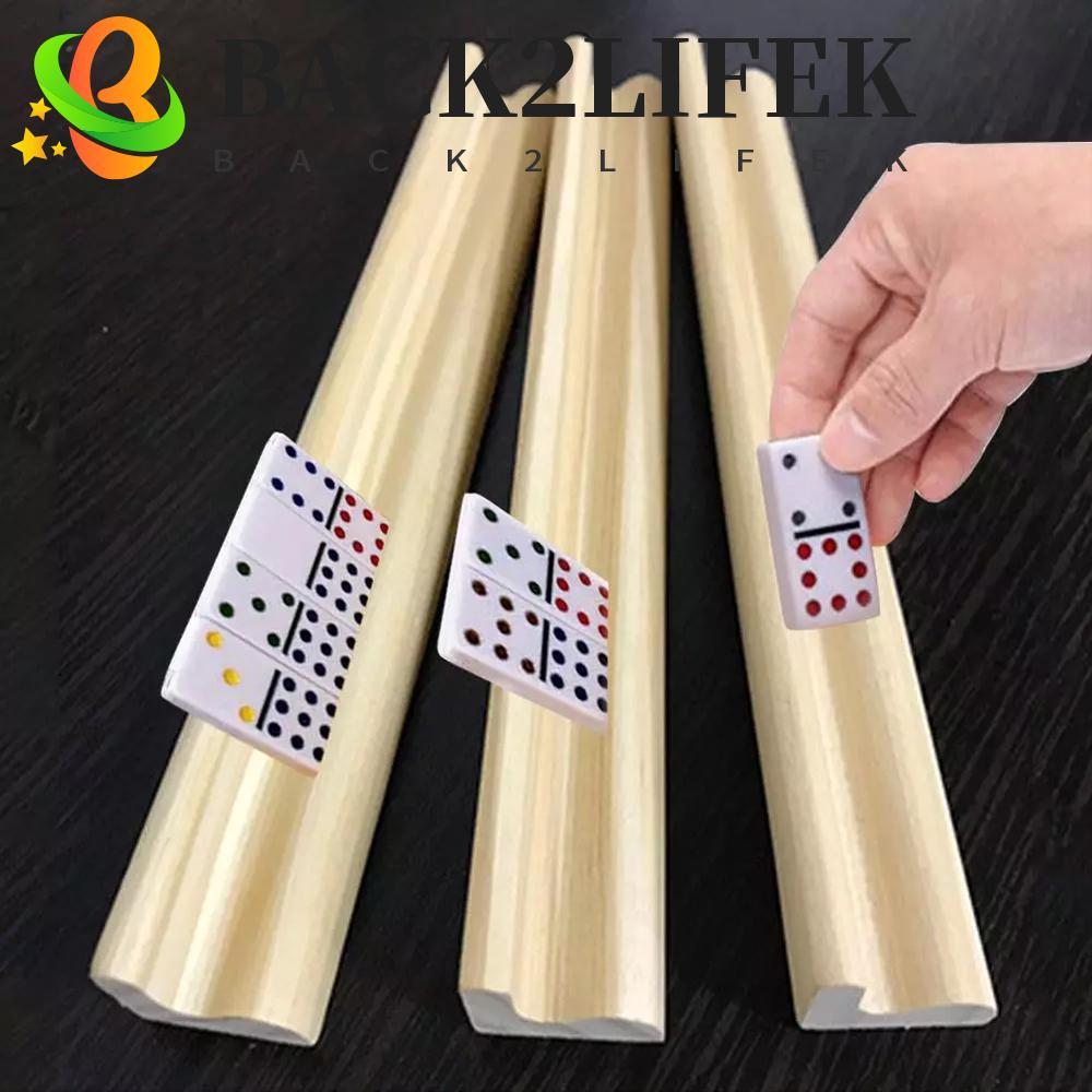 BACK2LIFEK Domino Holders Adult Domino Games 4 Racks Mahjong Chickenfoot Domino Trays Holders