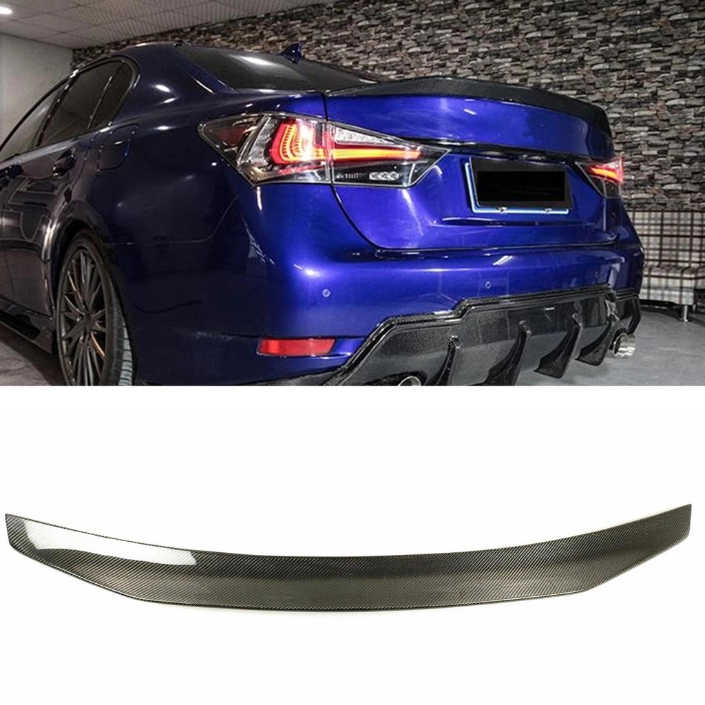 สําหรับ Lexus GS200 GS300 GS450h GS350 GS-F GS200t ซีดาน 2013-2020 คาร์บอนไฟเบอร์รถด้านหลังสปอยเลอร์