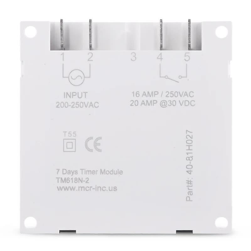 BIG LCD 1.6 นิ้วดิจิตอล 12V 24V 220V 230V AC 7 วันโปรแกรมสวิตช์จับเวลาพร้อม UL Listed รีเลย์ฟังก์ชั่