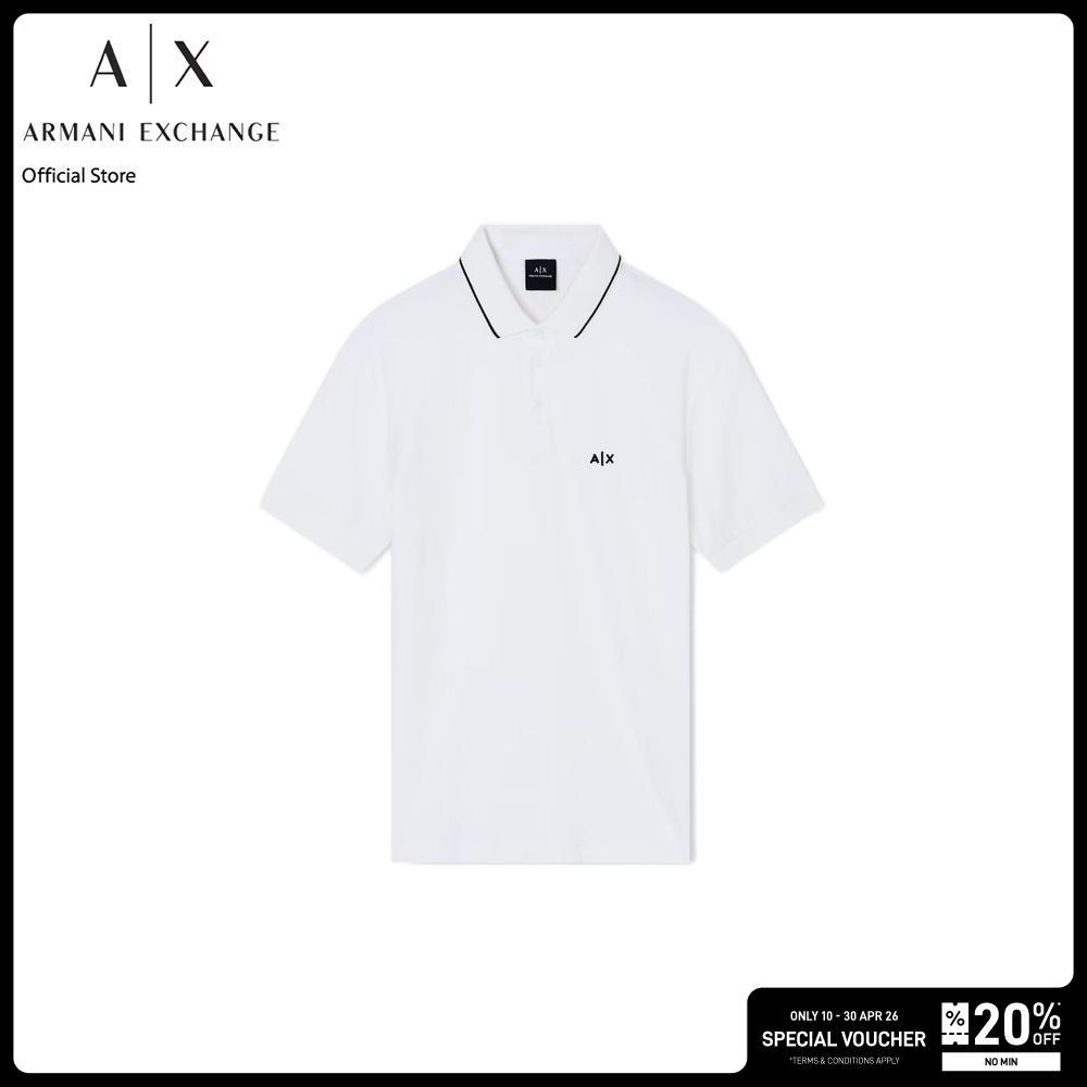 [ลดเพิ่ม 20% โค้ด ARMABAEG1] Armani Exchange เสื้อโปโลผู้ชาย รุ่น XM001289-AF10363-U0009 - สีออฟไวท์