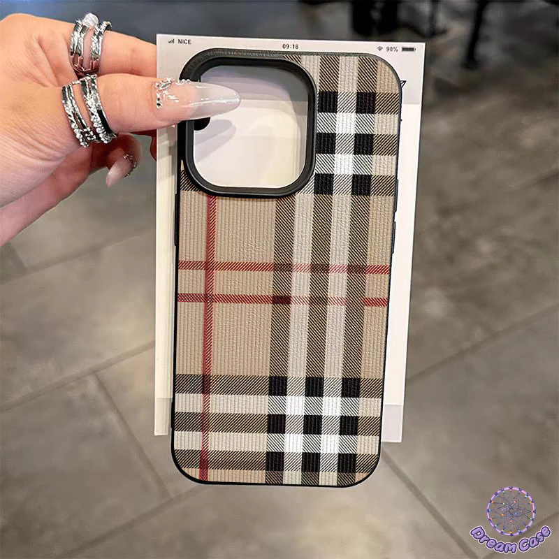 เคสผิวหนัง ลวดลายสก็อต แมท เรียบหรู สไตล์คลาสสิก สำหรับ IPhone 13 17 Air 15 11 16 12 14 Pro Max XR X XS 7 16 8 Plus