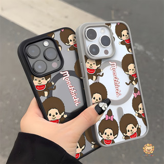 มอนชิชิ น่ารัก เคสโทรศัพท์แม่เหล็กสําหรับiPhone 17 Pro Max 16 15 14 13 12 11 7 8 Plus X Xr Xs Max Air Miniแฟชั่นอะคริลิคกันกระแทก