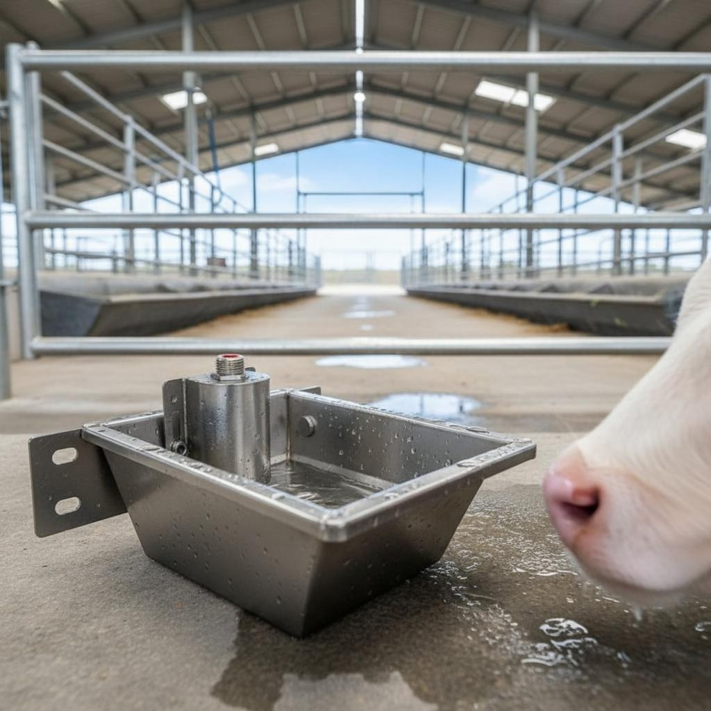 Heavy Duty Buoyant Valve Waterer ทําความสะอาดง่ายอุปกรณ์ฟาร์ม Rust-Proof สําหรับแกะ, Pasture