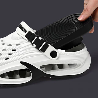 ASHALI ผู้ชายฤดูร้อน Anti-Slip Baotou รองเท้าแตะกลางแจ้งสวมใส่หนา Soled ออกแบบกีฬาชายหาดกันกระแทกรองเท้าแตะ