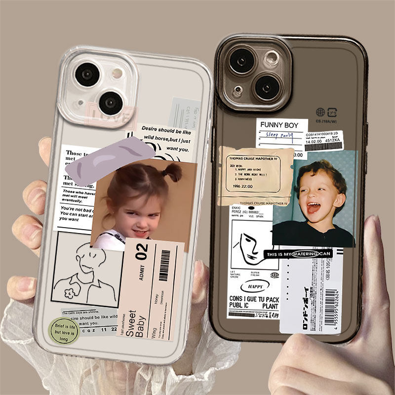 ป้ายคู่เหมาะสําหรับ OnePlus ace2pro เคสโทรศัพท์ 3v สไตล์ใหม่ iqoo12/15/13/neo10/11/z9 โปร่งใส 8 ชุด 