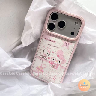 เคสโทรศัพท์หนังการ์ตูน ซานริโอ คิตตี้ มีฟีฟาย สำหรับ iPhone 14 15 Pro Max 11 Pro X/Xr/Xs/Xs Max 12 17 13 16 Plus เคสนิ่ม