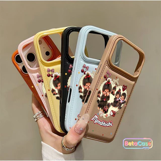 เคสมือถือลิงน่ารักขี้เล่นลายหัวใจการ์ตูนมาใหม่ รองรับ iPhone 17-16-15-14-13-12-11 Pro Max/Plus