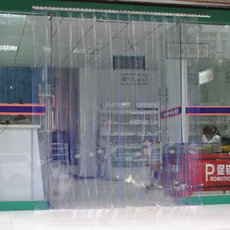 P ม่านประตูพลาสติก PVC Commercial Place ม่านประตูนุ่มแบนพาร์ทิชันม่านทั้งม้วนผ้าม่านหนา PVC กันน้ํา