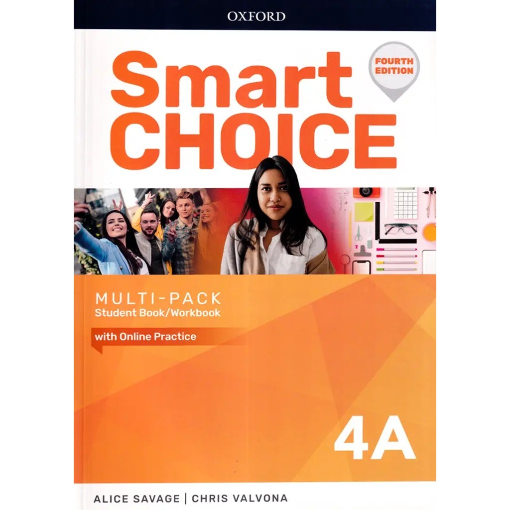 Bundanjai (หนังสือเรียนภาษาอังกฤษ Oxford) Smart Choice 4th ED 4 : Student Book/Workbook A with Online Practice (P)