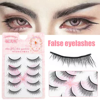 ผู้ชายคอสเพลย์ Lashes เด็กตรงขนตา Hard Stem 7-13 มม.C Curl เส้นใยสังเคราะห์ความงามใหม่ 5 คู่