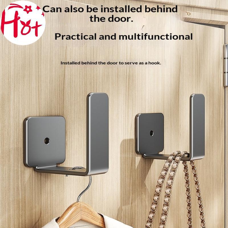 GE ที่วางรางปลั๊กไฟเราเตอร์แบบติดผนังเหล็กคาร์บอนมัลติฟังก์ชั่น อินเตอร์เน็ตไร้สาย ที่วางแร็คประหยัดพื้นที่เจาะผนังวงเล็บสนับสนุนสี่เหลี - รูปที่ 5