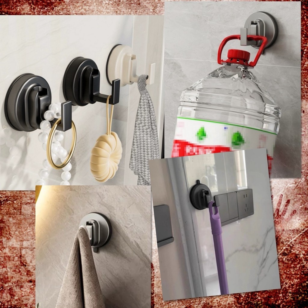 📍 ตะขอ แขวน สูญญากาศ แบบกด ไม่เจาะผนัง ติดผนัง แขวนของ จัดระเบียบ เก็บของ ครัว ห้องน้ำ ยึดเหนี่ยวแรงสูง 📍 - รูปที่ 5