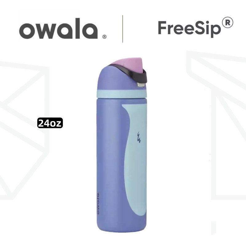Owala FreeSip แก้วน้ำสุดล้ำ! ดื่มได้2แบบในขวดเดียว (ดูด/จิบ) ✨ ไร้สายยางยื่น เก็บเย็น24ชม. สแตนเลส304 24-32oz