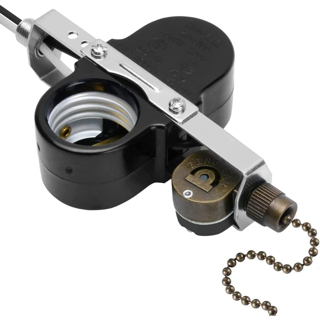 โคมไฟเพดาน Zing Ear ZE-310D โคมไฟผู้ถือ Bronze ZE-109m Pull Switch (660W)