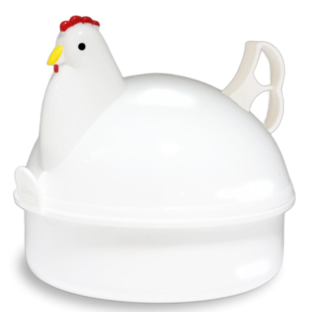 Pop Frog Boiled Egg Maker - Boiled Egg Maker [Supervised by Experts] - Boiled Eggs - Microwave - 4 E