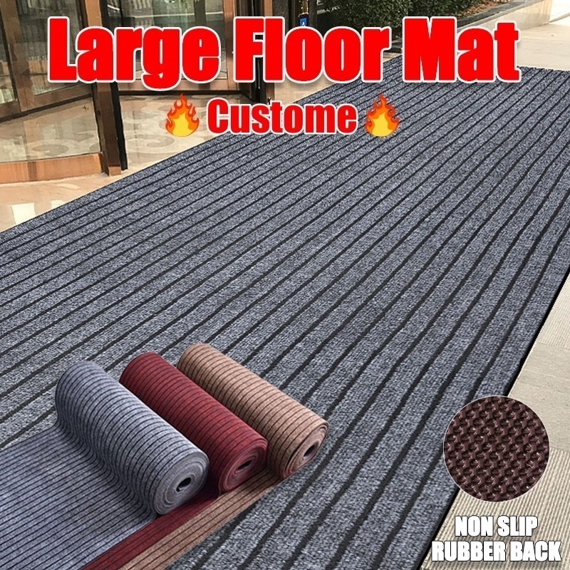 2X20M Thin Door Mat Large Floor Mat Anti Slip Kitchen Mat Entrance Door Mat TPE Anti Slip