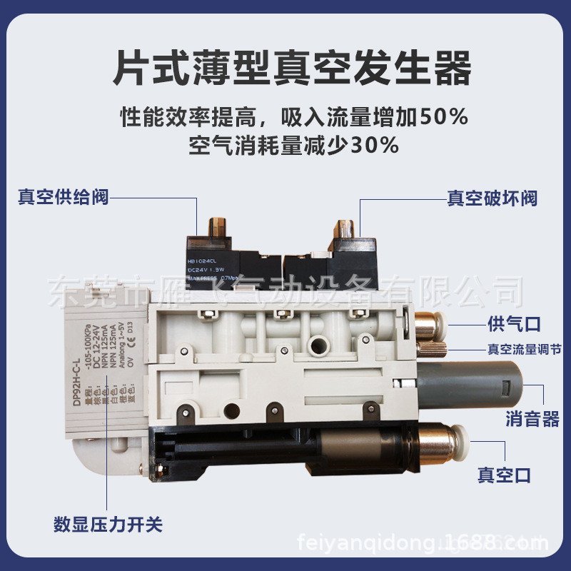 จอแสดงผลดิจิตอลเครื่องกําเนิดไฟฟ้าแบบบูรณาการ ZK2A10K5AL-06 วาล์วทําลายความดันเครื่องสูญญากาศประเภทซ