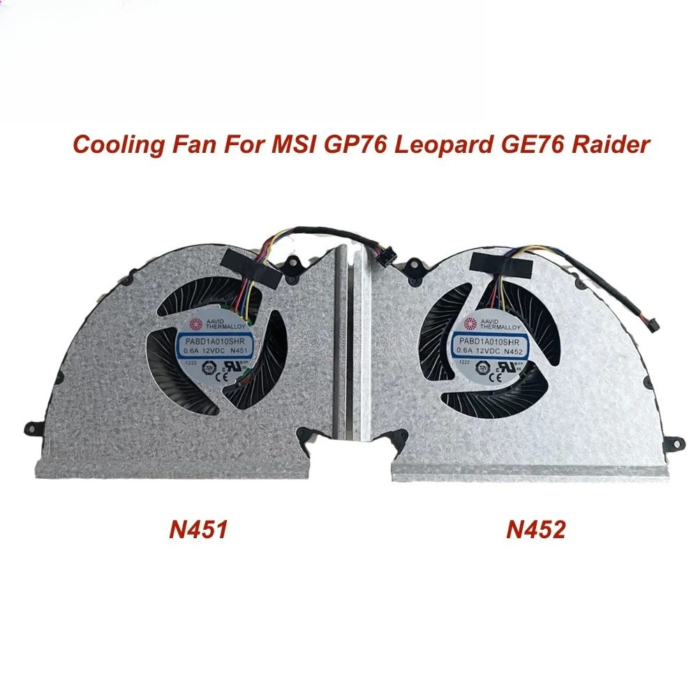 แล็ปท็อปใหม่ CPU GPU พัดลมระบายความร้อนสําหรับ MSI GP76/HX GP77 GL77 GE76 GE77/HX WE76 MS-17K5 MS-17