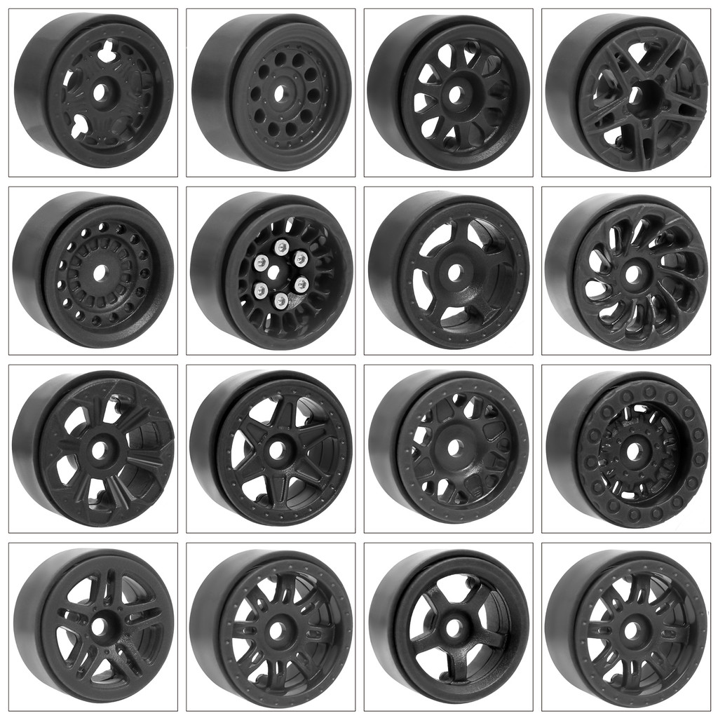 พลาสติก 1.0 ล้อล้อ Hub สําหรับ 1/24 1/18 RC Crawler Axial SCX24 Deadbolt Gladiator Bronco AX24 TRX4M FCX24 อัพเกรด Part
