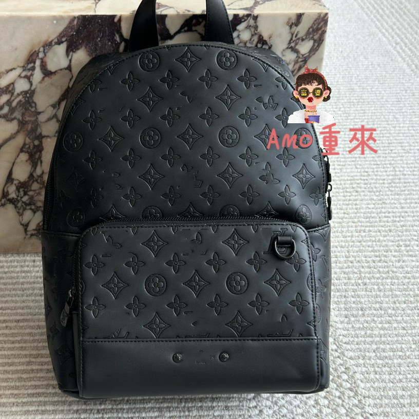 Real Shot กระเป๋าเป้สะพายหลังกระเป๋านักเรียน Pass ผู้ชายหนังแท้ไหล่เดินทาง E7HI