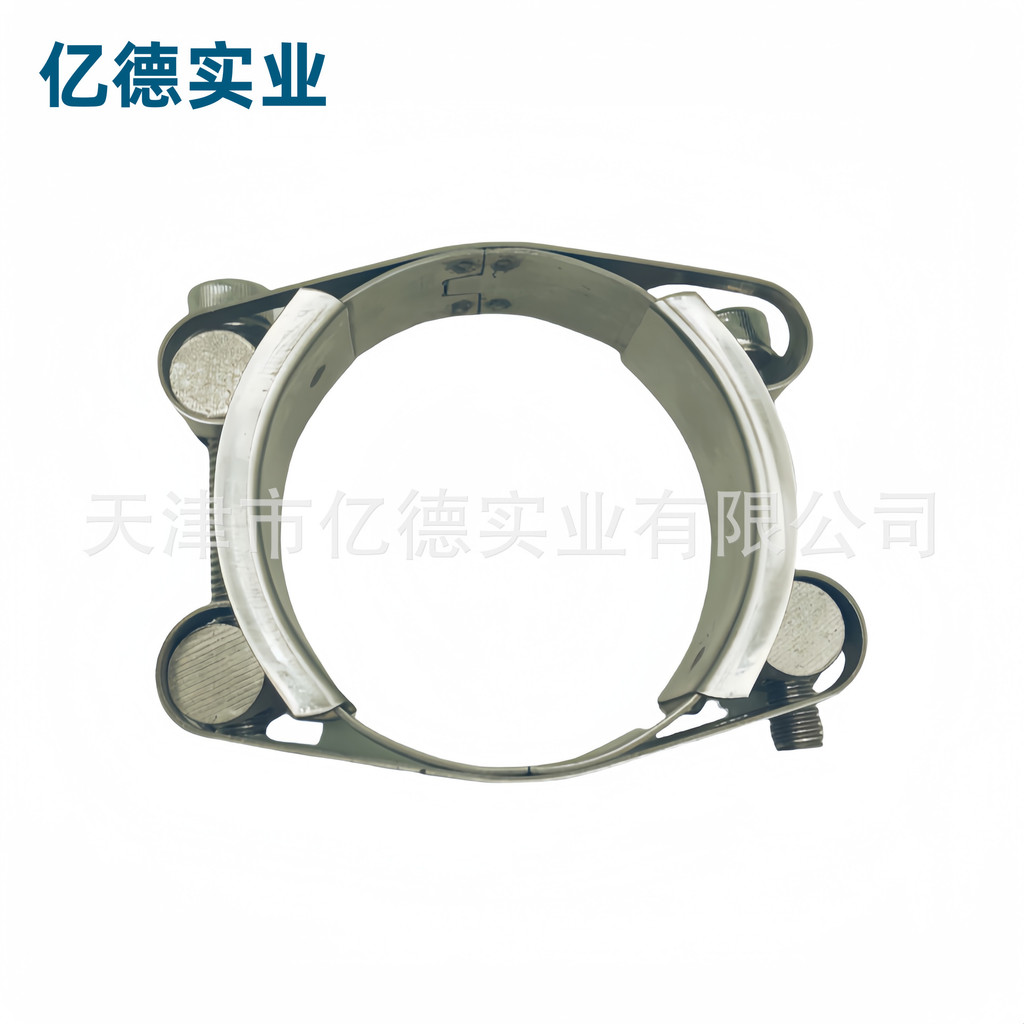 สไตล์ยุโรปสแตนเลสเหล็กชุบสังกะสีสองหัวที่มีประสิทธิภาพคอห่วงสูญญากาศหนีบท่อหนีบท่อหนีบผีเสื้อห่วง 8L