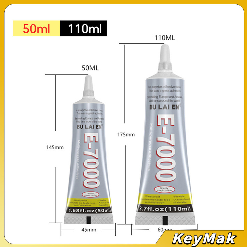 E7000 กาวพลังสูง 50/110ML DIY ตกแต่งเจาะอเนกประสงค์โปร่งใสกาวซ่อมกระเป๋าหนัง เครื่องประดับ ของเล่น พลอยเทียม Repair glue ราคา ถูกที่สุด ดีลบีเคเค แกลเลอรีภาพที่ 7