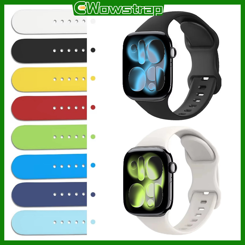อุปกรณ์เสริมสายรัดซิลิโคนยางอ่อน for Smart Watch iWatch Ultra/SE 3 2 Series 11 10 9 8 7 6 5 4 3 49 46 45 44 42 41 38มม.