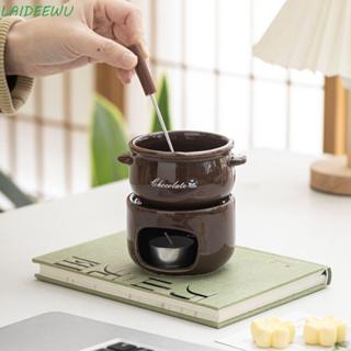 LAIDEEWU ถ้วยฟองดูส่วนตัว, พร้อมส้อมมินิขนาดช็อคโกแลตละลายหม…