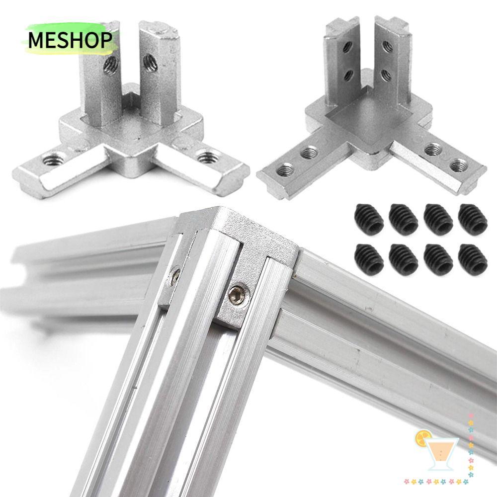 MESHOPTH Bracket Connector Silver 2020 3030 4040 Series Slot Aluminium Extrusion Profile 3-Way