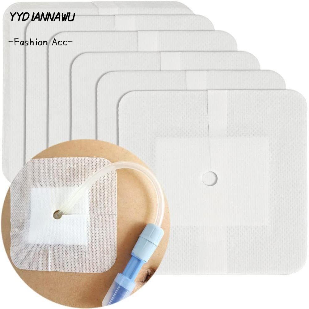 YYDIANAWU 10 ชิ้นหน้าอก Catheter ฝาครอบ, ผ้าพันแผลแผล Peritoneal Diatherin Feeding Tube Pad, เปลี่ยน