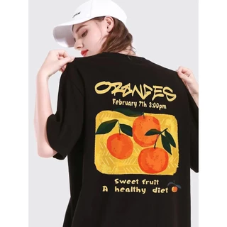 YOU-T🐆เสื้อแฟชั่น ใส่สบาย เสื้อยืดแขนสั้น ลาย เสื้อ"Orange" ผ้านิ่ม OVERSIZE แฟชั่น ผ้าฝ้าย 100% สไตล์เกาหลี