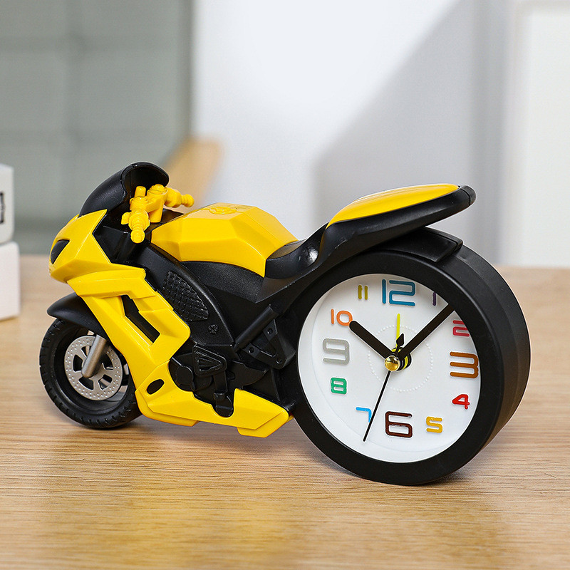 【Ready Stock】 Racing Cartoon Model Alarm Clock Student Dormitory Clock Super Loud Bedside Bedroom Sm