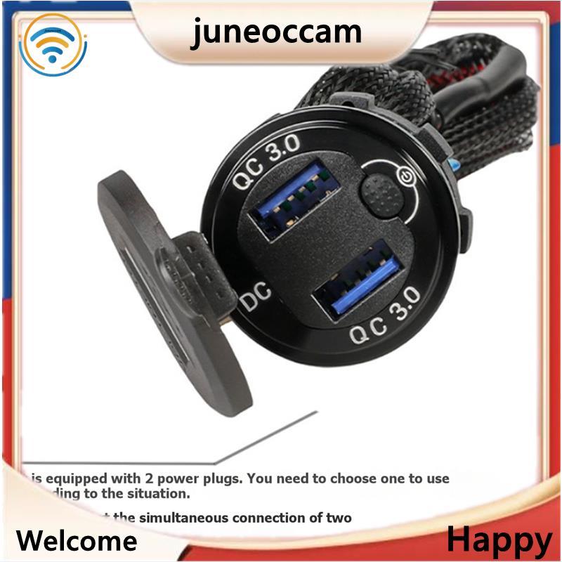 [juneoccam] เครื่องชาร์จ USB สําหรับ NX500 NX400 CB500X CB400X 2021-2025 รถจักรยานยนต์ QC3.0 Dual US