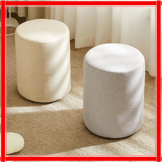 Household shoe bench bench small furniture fabric small stool cylindrical sofa stool coffee table st