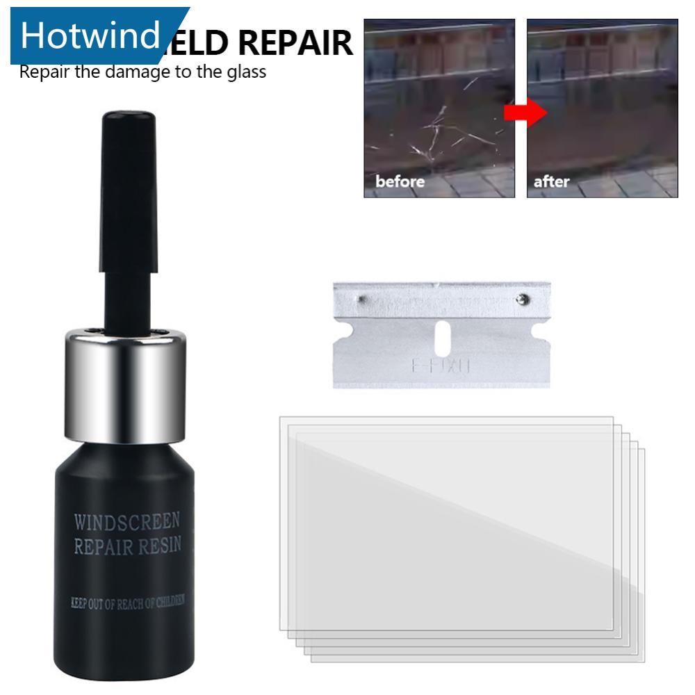 HW รถ Auto Glass ชุดซ่อมกระจก Crack & Scratch กระจกเรซิ่นกาว Liquid สําหรับการบํารุงรักษารถยนต์ DIY 