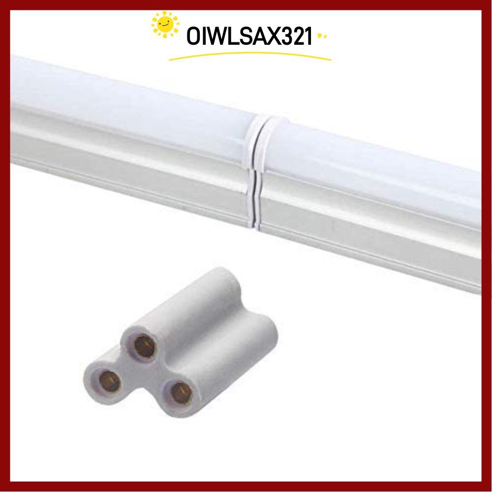 OIWLSAX321 100/50/30/20/10 ชิ้น 3 หลุม Hard Joint Connector,ไม่มีรอยต่อ 20.5 มม.T5 T8 Bracket Light 