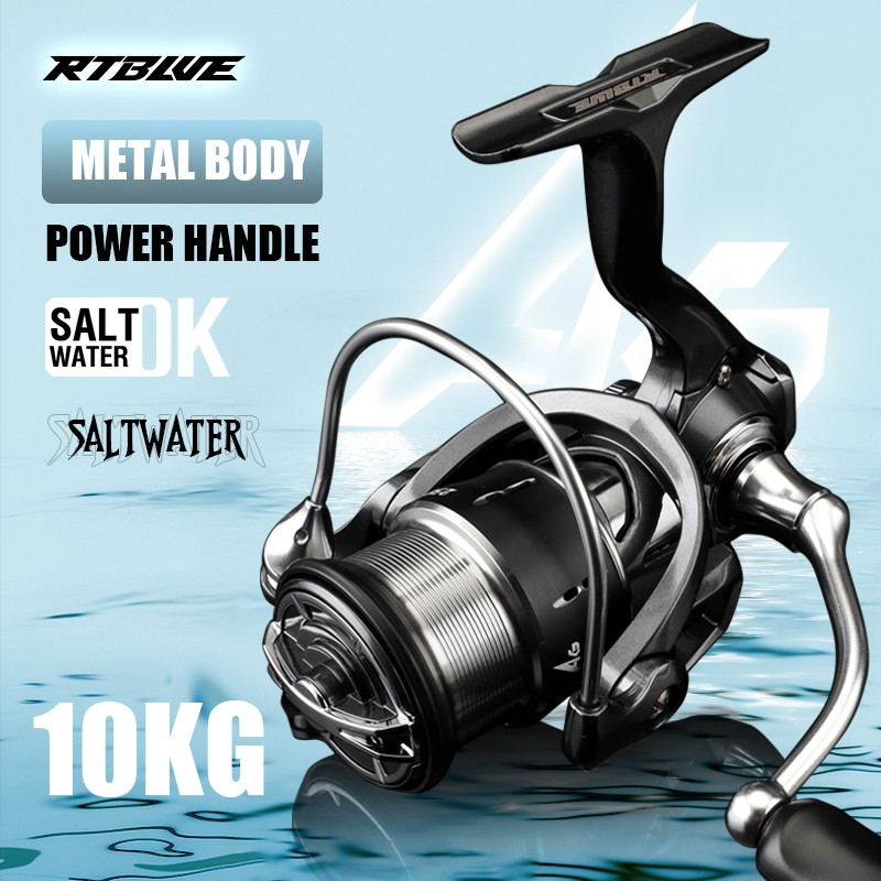 BEARKING RTBLUE A6 REEL 5.2:1 1000-5000 รุ่น Fishing Reel Spinning Reel 5+1BB ความต้านทานสูงสุด 10KG Universal พื้นที่น้ํา