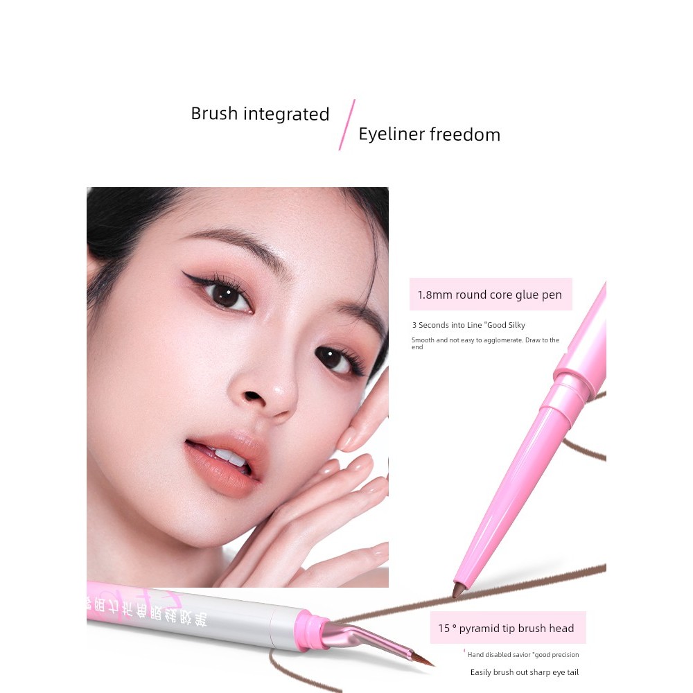 eyeliner อายไลเนอร์ NEIYOU NEIYOU อายไลเนอร์สองหัวเจลดินสอใบมีดพับมุมแปรง Non-Smudge กันน้ําเหงื่อ