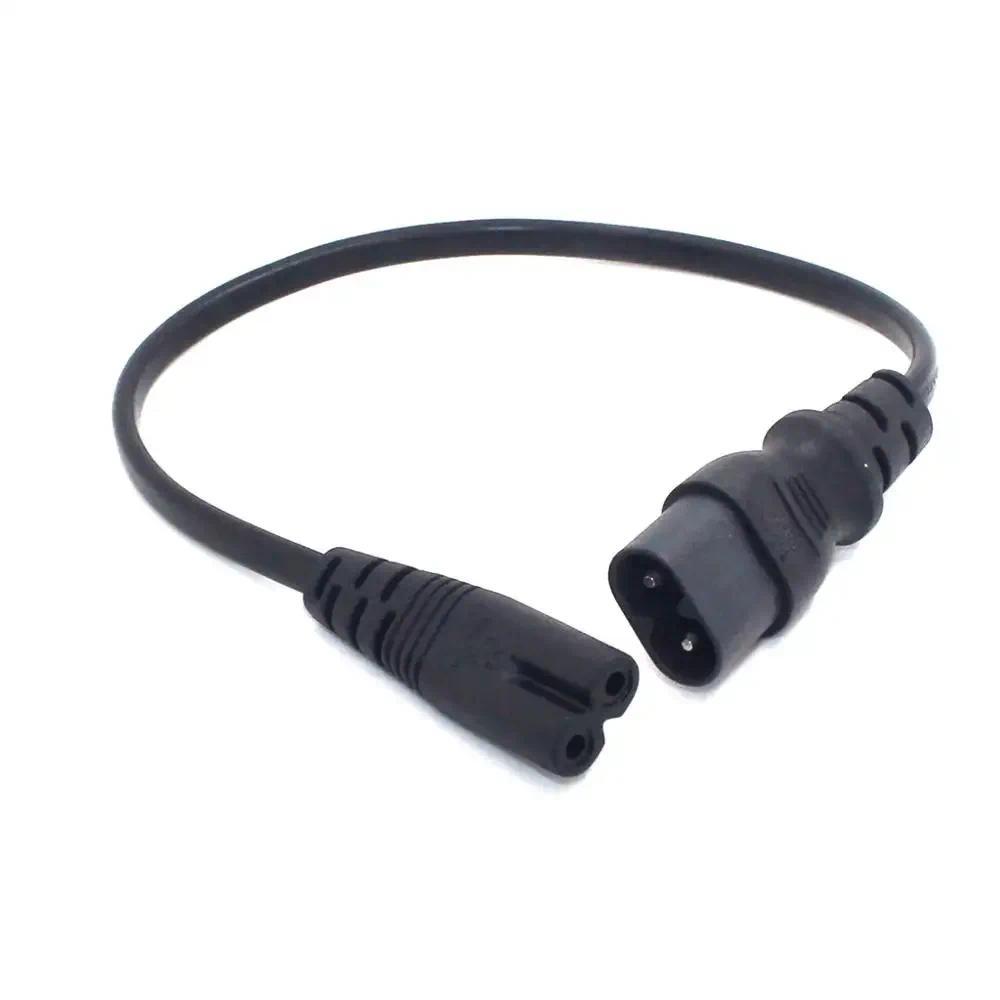 สั้น 30 ซม. IEC320 C7 ถึง C8 สายไฟ,C8-C7 IEC Jumper สาย Swith, ชายหญิง 2PIN สายไฟ, H03VVH2-F 2x0.75 