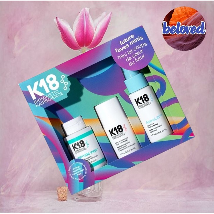 K18 Biomimetic Hairscience Detox Shampoo 53 ml/Mask 15 ml/Spray 47 ml ผลิตภัณฑ์บำรุงผมขนาดเล็ก ทำควา