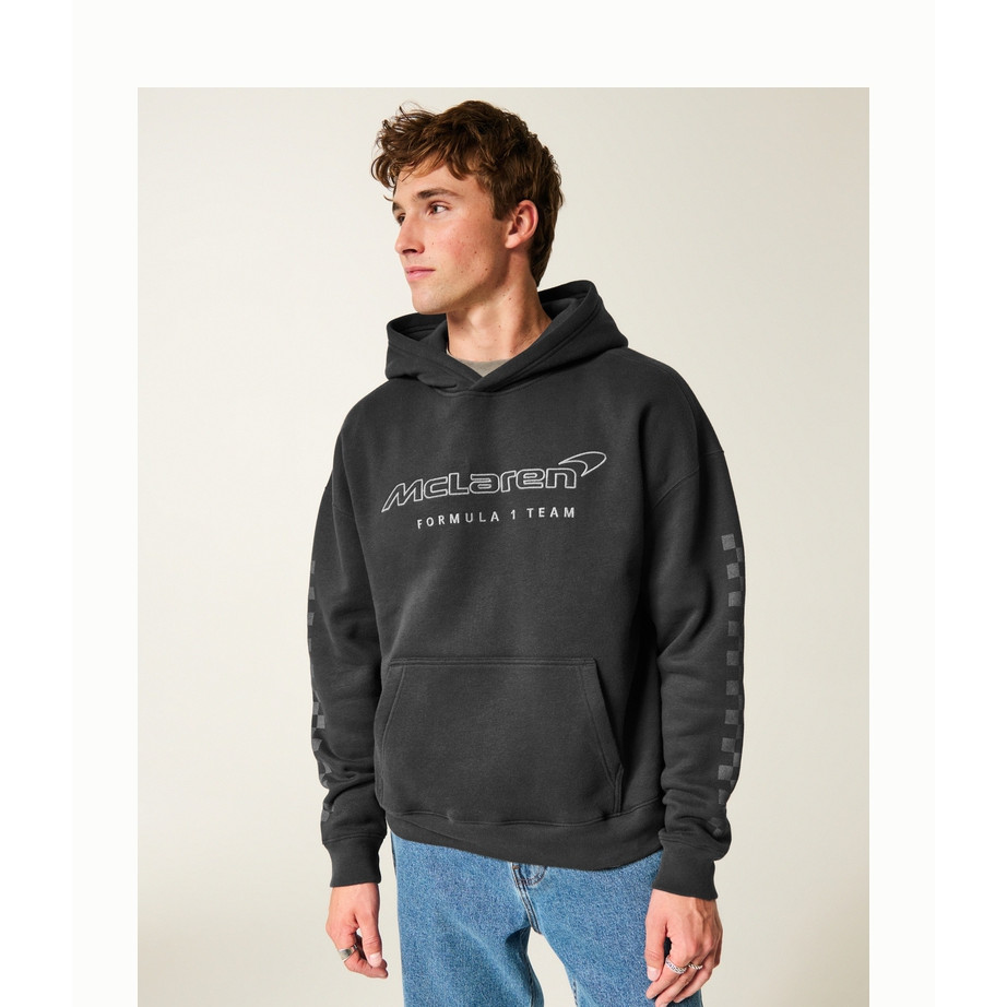 เสื้อกันหนาวแบบฮู้ด Hollister McLaren Racing สไตล์มินิมอลสำหรับผู้ชาย